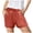 Z637 Orange, variant on Landzoo Women'S Shorts Solid Color Elastic Waist With Pockets And Drawstring Summer Breathable Women Shorts Size L Orange