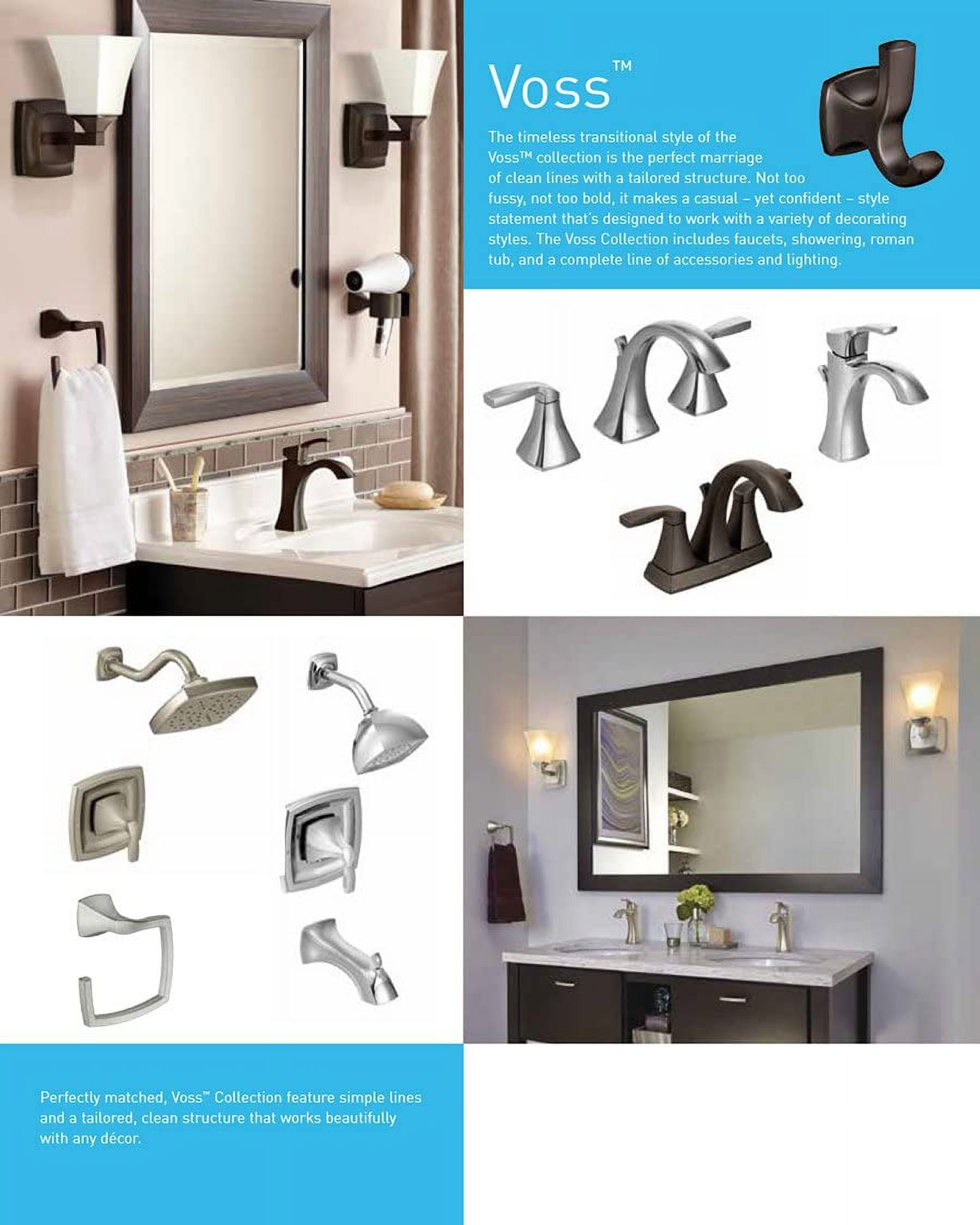 Moen Voss Brushed Nickel Two-Handle Roman Tub Faucet