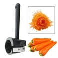 thumbnail image 6 of Carrot Spiralizer, Vegetable Peeler & Cutter for Curly Fries, Crinkle Cuts, Garnishing & Decorating – Includes Carrot Sharpener for Flower Making, Root Vegetable Tool (Black, 1 Piece), 6 of 8