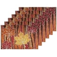 thumbnail image 5 of EREHome Wooden Autumn Maple Leaf Placemat Plate Holder Set of 6, Table Mats Protector 12x18 inch, 5 of 5