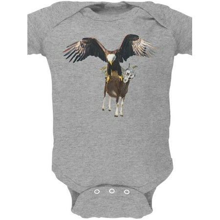 

The Eagle Stops The Goat Soft Baby One Piece Heather 18-24 M