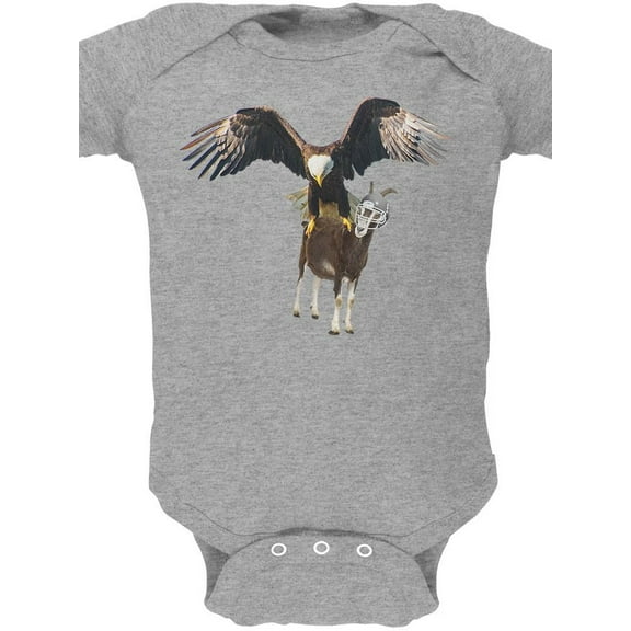 The Eagle Stops The Goat Soft Baby One Piece Heather 18-24 M