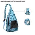 thumbnail image 2 of Cute Underwater Shark Sling - Smiling Cartoon Shark with Tropical Fish Design (Beach Vacation Must-Have), 2 of 4