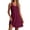 Wine, variant on Women Casual Cotton Linen Sleeveless Crew Neck Plain Maxi Dress Ruffle Shift Dress Flowy Beach Summer Long Tank Loose and Comfortable by Awwp Beige L