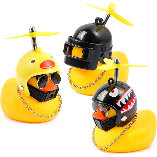 Paquete de 3 adornos de pato amarillo para coche, adornos para salpicadero de coche, para decoración de coche, oficina, habitación