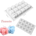 thumbnail image 2 of Moldes para Velas, Molde de Silicona, Molde de Silicona para un Cubo de Rubik de 15 Cavidades, Moldes para Jabón, Moldes de Chocolate, Moldes de Postre DIY, 2 of 4