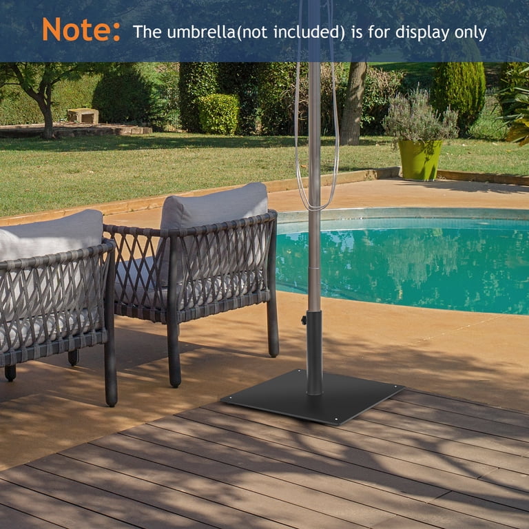 20x20 patio umbrella 20 Inches Patio Umbrella Base with 4 Adjustable Footpads