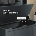 thumbnail image 3 of Demi Bonn 67" Hall Tree Coat Rack with Sitting Bench and Storage Hooks, Multi-Function Organizer for Home Entry, Mudroom Bench, Black, 3 of 7