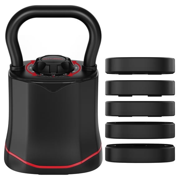 HXD-ERGO FlexBell Pro - 6-in-1 QuickSwitch Adjustable Kettlebell Set for Full Body Training (6.5-40lbs)