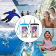 thumbnail image 5 of OAZOUF 2 Pack IPX8 PVC Waterproof Phone Pouch Bag with Fluorescent Detachable Lanyard for iPhone Android, 5 of 9