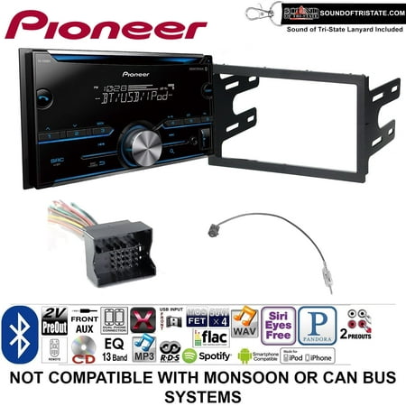 Pioneer FH-S500BT Double Din Radio Install Kit with CD Player Bluetooth Fits 2003-2005 Volkswagen Golf, Jetta, Passat + Sound of Tri-State
