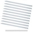 thumbnail image 1 of Uxcell Paquete de 10 tiradores de borde para cajones de gabinete, tiradores de borde de aluminio de 15.75" [Gris cepillado], 1 of 1