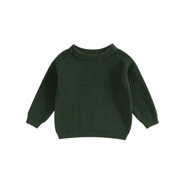 xiaxaixu Chandail d'Automne pour Bébé, Couleur Unie Tricoté Manches Longues Col Rond Chandail d'Hiver