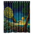 thumbnail image 1 of EREHome Rideau de Douche Vintage Paon en Polyester pour Salle de Bain, Taille 60x72 Pouces, 1 of 1