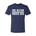 thumbnail image 2 of Wild Bobby One Nation Under God Inspirational/Christian Men Premium Tri Blend Tee, Vintage Navy, Large, 2 of 5