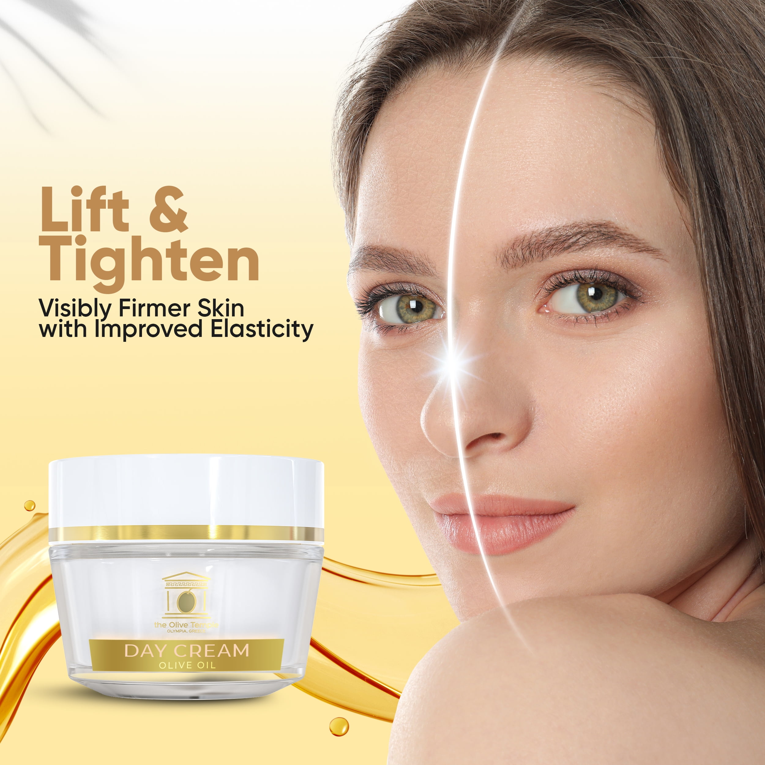 The Olive Temple Anti-Aging Night Facial Moisturizer Cream with Olive Oil, Pomegranate & Hyaluronic Acid, 1.7 fl oz