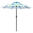 thumbnail image 5 of Abble Outdoor 9ft Patio Umbrella with Crank Handle and Push Button Tilt, Outdoor Market Umbrella with 8 Ribs, Printed Patio Umbrella, 5 of 5