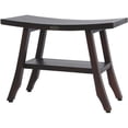 thumbnail image 1 of Banc de Douche Contemporain en Teck avec Tablette, Brun, 1 of 1