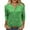 Green A, variant on Enjoytime 3/4 Length Sleeve Womens Tops Vintage Print V-Neck Button Down Blouse Casual Office Work Plus Size Shirts Green XXXL