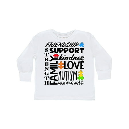 

Inktastic Autism Awareness Love Friendship Support Gift Toddler Boy or Toddler Girl Long Sleeve T-Shirt