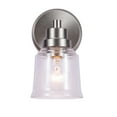 thumbnail image 4 of Aspen Creative 62287, 1 Light Wall / Vanity Light Fixture, 4-3/4" W x 8-5/8" H x 6" E, Brushed Nickel Finish, Clear Seeded Glass, Bulb Not Included, 4 of 6