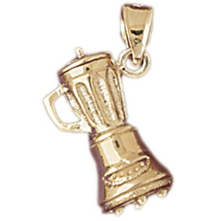 14K Yellow Gold 3D Blender Pendant - 20 mm