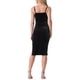 thumbnail image 3 of INSPIRE CHIC Vestidos de Mujer de Terciopelo con Cuello Cowl Sin Mangas Bodycon con Abertura Lateral y Tirantes Ajustables Midi S Negro, 3 of 6