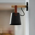 thumbnail image 3 of Joernso E27 Wall Mounted Wooden Pole Hanging LED Lamp Living Room Bedroom Bedside Light, 3 of 8