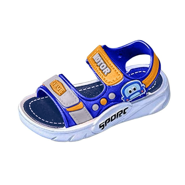 Fsqjgq Sandales Filles Garçons Chaussures d'Été pour Bébés Garçons Sandale de Plage Dessin Animé Décontractée Réglable à Double Boucle Chaussure