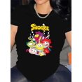 thumbnail image 1 of T-Shirt à Imprimé Géométrique Vintage pour Femmes - Col Rond Décontracté, Manches Courtes, Mélange de Polyester, Lavable en Machine - Parfait pour l'Été, 1 of 8