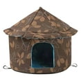 thumbnail image 2 of Outdoor Pet House under $5! Bzdzmqm Insulated Outdoor Cat House For Winter With Removable Pad, Waterproof Foldable Stray Cat Shelter For Porch Garden, Warm Feral Kitty Tent With Sunscreen For All, 2 of 9