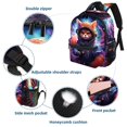 thumbnail image 3 of Starry Animals Cute Adjustable Shoulder Strap Backpack with Large Capacity, Printed Design, Lightweight, 3 of 6
