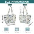 thumbnail image 4 of FORMRS Tote Bag for Women Quilted Large Capacity Travel Work Carry On Shoulder Handbag, Blue Floral, 4 of 7