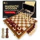 thumbnail image 1 of Juego de ajedrez y damas, plegable, de madera, 2 en 1, 15 cm, 1 of 9