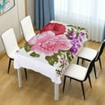 thumbnail image 7 of Flowers Pattern Rectangle Tablecloth, Dust Proof Anti Wrinkle Wipeable Table Cloth Tabletop for of Dinner Kitchen Wedding Holiday Party 54"x72" Home Decor, 7 of 7