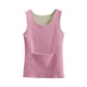 thumbnail image 2 of Ropa interior térmica para mujer, blusa de poliéster de color liso de terciopelo de doble cara, cálida, sin costuras, cuello redondo, talla grande, 2 of 3