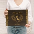 thumbnail image 1 of Darling Souvenir Personalized Engraved Laser Cut Wedding Guest Book Wooden Cover Sign-in Book Registry Guestbook Scrapbook-TS, 1 of 7