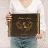 Darling Souvenir Personalized Engraved Laser Cut Wedding Guest Book Wooden Cover Sign-in Book Registry Guestbook Scrapbook-TS