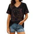 thumbnail image 2 of Women's Dolly Shirts Country Music Legend Printed Top Lightweight Tee Unique Artwork Soft Breathable Casual Tops XL, 2 of 5