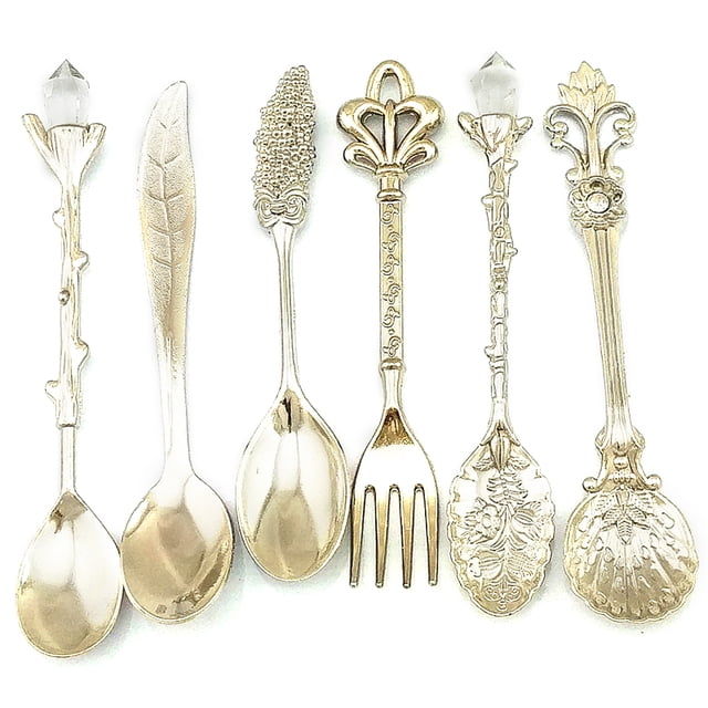 Toystoory De vajilla Retro, tenedor, cuchara de aleación, cuchara de cocina, cucharón de cocina, cucharilla de doméstico, cubiertos Type6 NO6