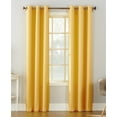 thumbnail image 4 of No. 918 Nathan Casual Textured Semi-Sheer Grommet Curtain Panel, 48" x 63" in Yellow, 4 of 7