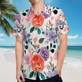 thumbnail image 5 of High Quality Hawaiian Shirts for Men Short Sleeve Aloha Beach Shirt Floral Summer Casual Button Down Shirts Blouses VNCE5A, 5 of 7