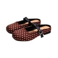 thumbnail image 2 of oqasdz Women's Casual Shoes Lightweight Lace Front Polka Dot Pattern Ballet Shoes Elegant Low Heel Round Toe Ladies Daily Wear Summer Outdoor, 2 of 7