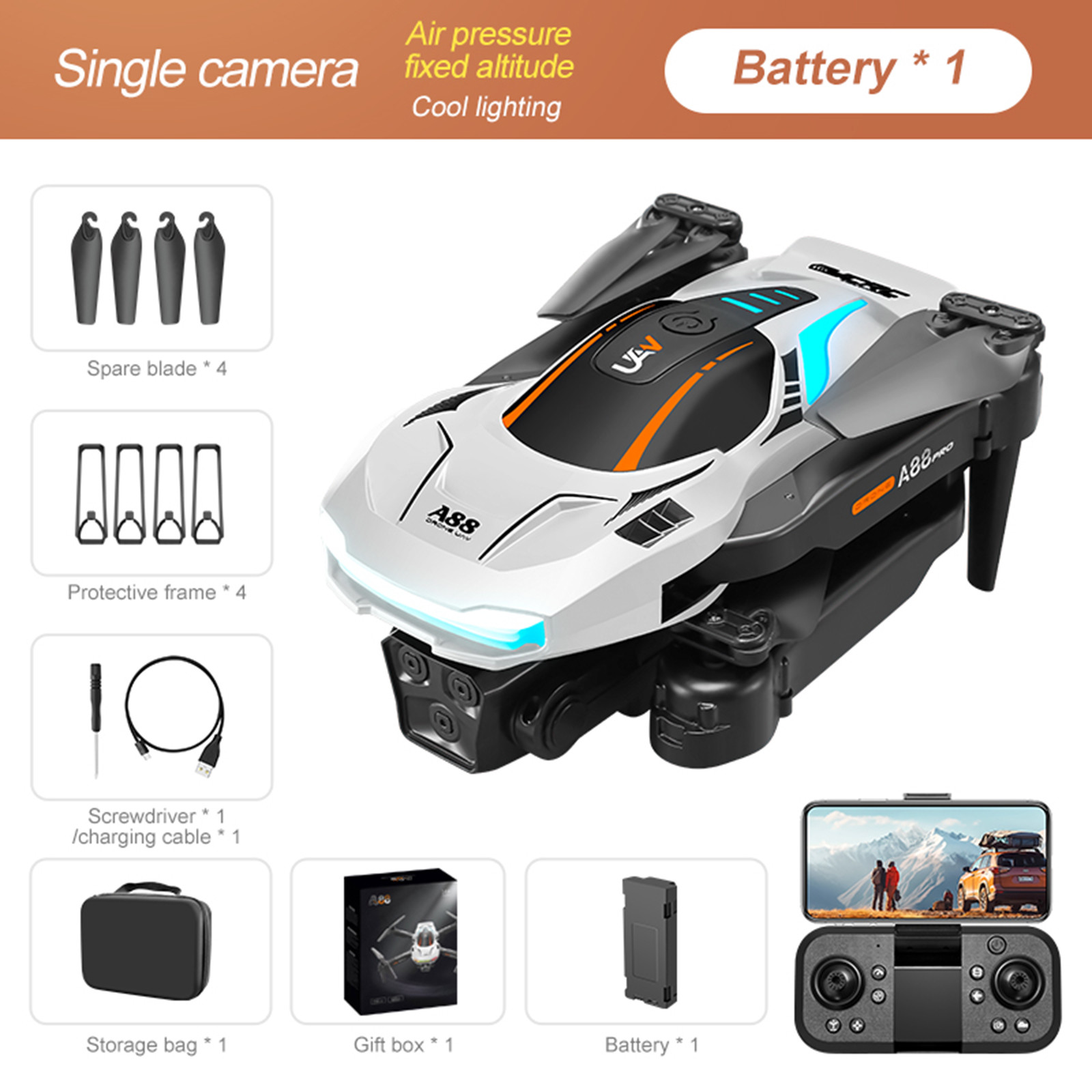 Drone with Camera for Beginners and Kids, 1080P HD FPV, Easy to Fly with Long Flight Time, 2 Batteries and Carrying Case