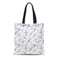 thumbnail image 1 of JSDART Sac Fourre-Tout en Toile Abstrait Aquarelle Libellules Roses et Bleues Sac d'Épicerie Réutilisable Durable, 1 of 1