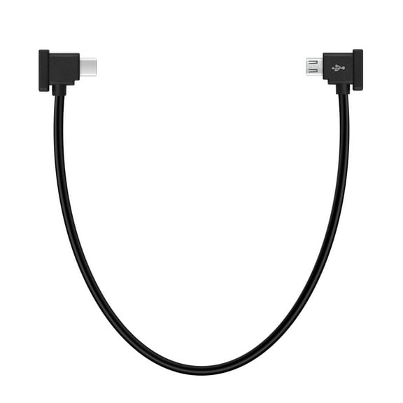 11.8inch Micro USB to Type C Cable for DJI Mavic Mini 2 Controller Phone OTG Data Transmission Black PVC