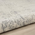 thumbnail image 4 of Harlow Hill Villa 6' Round Ivory/Stone Blue Abstract Performance Indoor Area Rug, 4 of 8