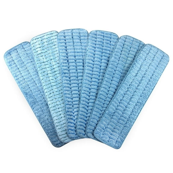 Arkwright Scrubbing Wet Mop Microfiber Refill Pads (12 Pack), Blue, 18"
