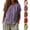 Purple, variant on Oversized Tshirts for Women Linen Cotton Blend Button Down Shirt Casual Short Sleeve Neck Blouse Loose Fit Red Summer Tops for Women