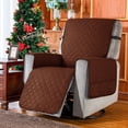 thumbnail image 3 of Chair Cover Polyester Recliner Protector Adjustable Washable Sofa Polyester Chair Furniture Cover, Dark Coffee, S, 3 of 9